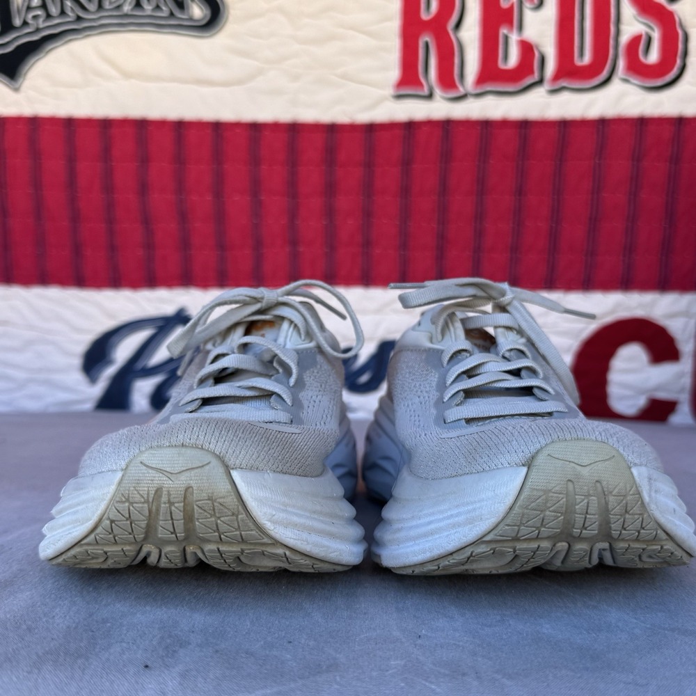 Hoka One One Women's White Sneakers with Pink Logo - Picture 2 of 16